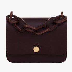 SOPHIE HULME-Oxblood Small Spring Crossbody bag